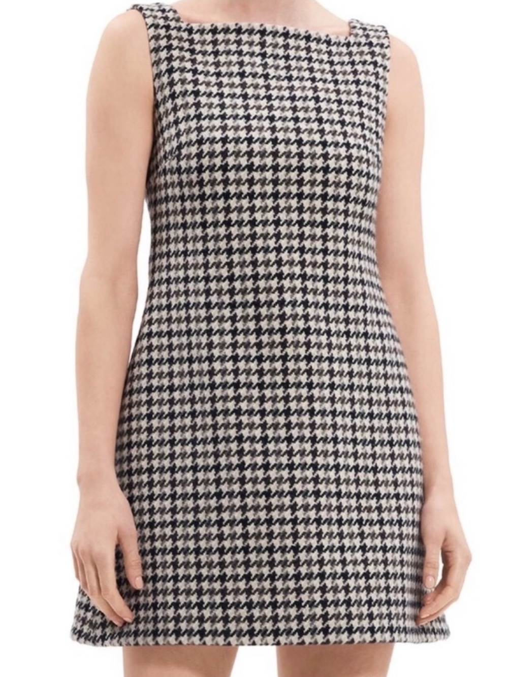 Wool houndstooth dress